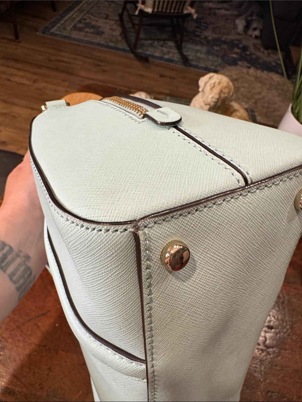 Kate Spade Newbury Lane Small Felix Satchel in Robin's Egg Blue - Picture 6 of 16